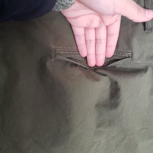 Woman Army Green button zip Pockets Cargo Pants - Picture 12 of 12